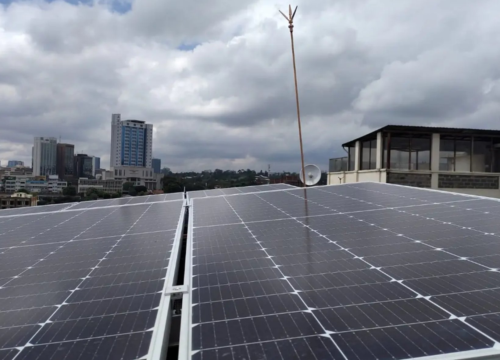 Sanana Hotel rooftop hybrid solar installation in Mombasa