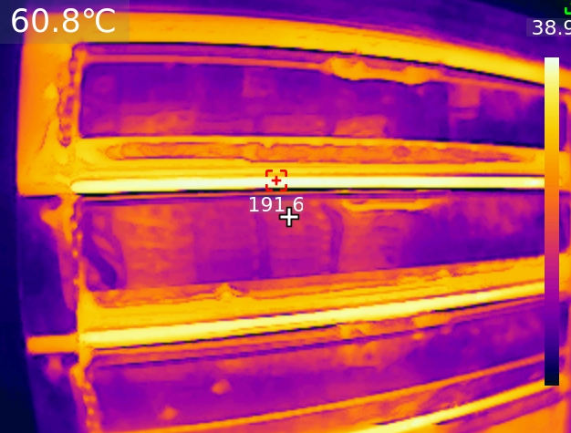 Thermographic audit image from the national bakery electrical audit programme