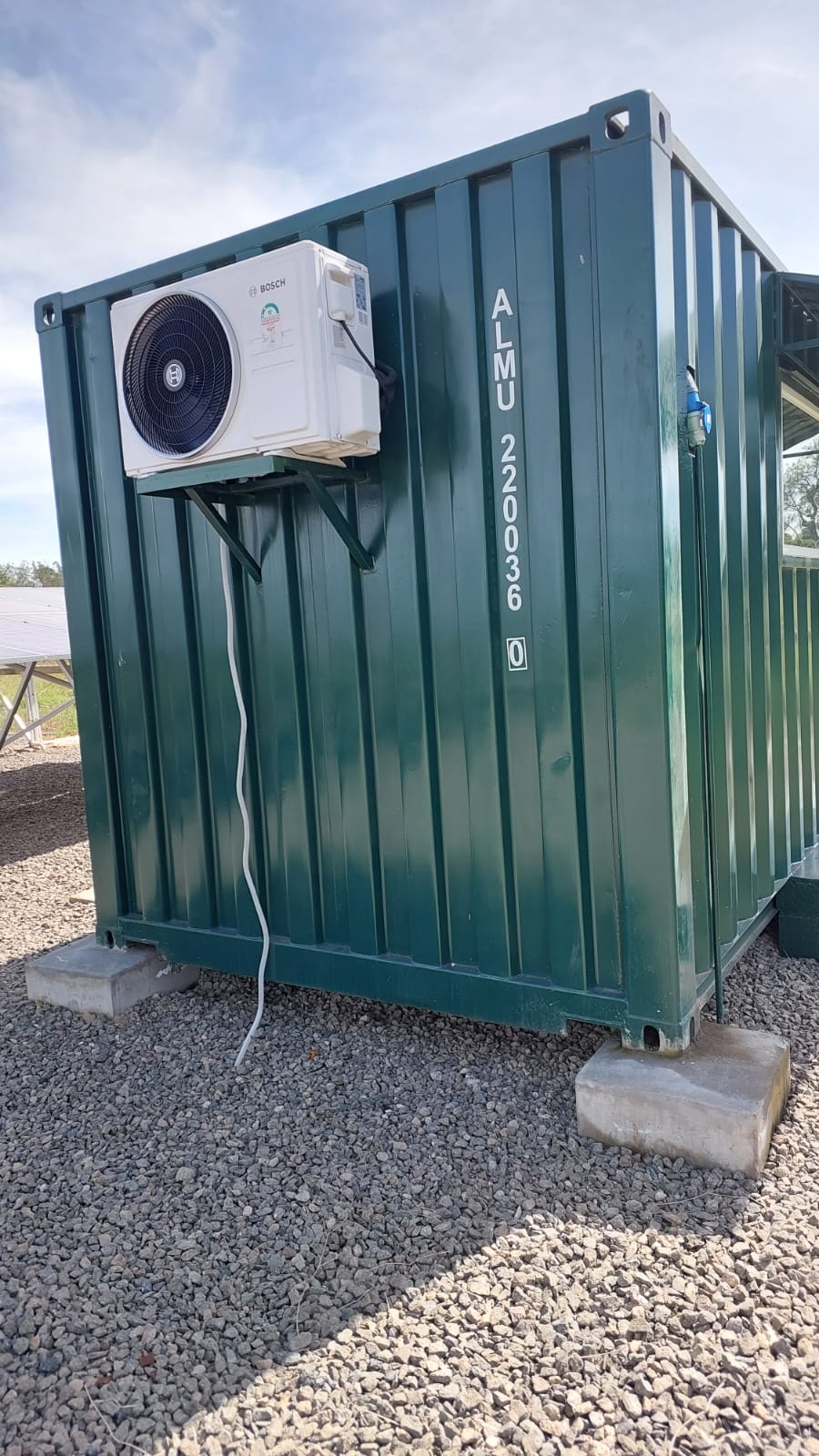Conservancy off-grid solar site installation in Laikipia